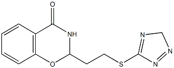 2-[2-(3H-1,2,4-triazol-5-ylsulfanyl)ethyl]-2,3-dihydro-4H-1,3-benzoxazin-4-one Struktur