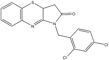 1-(2,4-dichlorobenzyl)-3,3a-dihydropyrrolo[3,2-b][1,4]benzothiazin-2(1H)-one Struktur