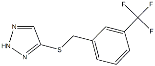 4-{[3-(trifluoromethyl)benzyl]sulfanyl}-2H-1,2,3-triazole Struktur