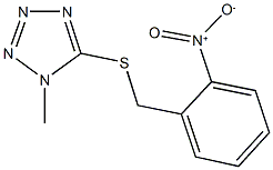 5-({2-nitrobenzyl}sulfanyl)-1-methyl-1H-tetraazole Struktur