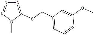 methyl 3-{[(1-methyl-1H-tetraazol-5-yl)sulfanyl]methyl}phenyl ether Struktur