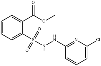 methyl 2-{[2-(6-chloro-2-pyridinyl)hydrazino]sulfonyl}benzoate Struktur