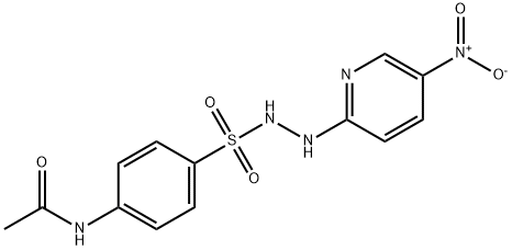 N-{4-[(2-{5-nitro-2-pyridinyl}hydrazino)sulfonyl]phenyl}acetamide Struktur