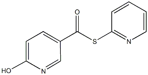 S-(2-pyridinyl) 6-hydroxy-3-pyridinecarbothioate Struktur