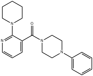 1-phenyl-4-{[2-(1-piperidinyl)-3-pyridinyl]carbonyl}piperazine Struktur