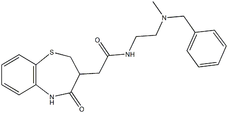 N-{2-[benzyl(methyl)amino]ethyl}-2-(4-oxo-2,3,4,5-tetrahydro-1,5-benzothiazepin-3-yl)acetamide Struktur