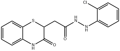 N'-(2-chlorophenyl)-2-(3-oxo-3,4-dihydro-2H-1,4-benzothiazin-2-yl)acetohydrazide Struktur