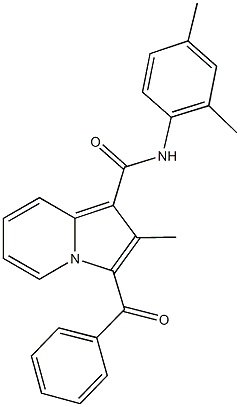 3-benzoyl-N-(2,4-dimethylphenyl)-2-methyl-1-indolizinecarboxamide Struktur