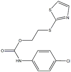 2-(1,3-thiazol-2-ylsulfanyl)ethyl 4-chlorophenylcarbamate Struktur