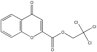 2,2,2-trichloroethyl 4-oxo-4H-chromene-2-carboxylate Struktur