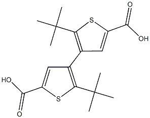 5,5'-ditert-butyl-4,4'-bithiophene-2,2'-dicarboxylic acid Struktur