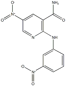 5-nitro-2-{3-nitroanilino}nicotinamide Struktur