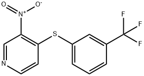 3-nitro-4-{[3-(trifluoromethyl)phenyl]sulfanyl}pyridine Struktur