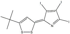 2-(5-tert-butyl-3H-1,2-dithiol-3-ylidene)-3,4,5-triiodo-2H-pyrrole Struktur