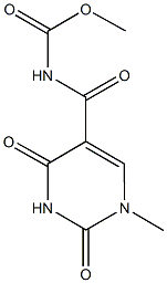 methyl (1-methyl-2,4-dioxo-1,2,3,4-tetrahydro-5-pyrimidinyl)carbonylcarbamate Struktur