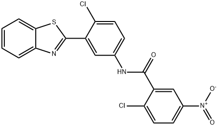 N-[3-(1,3-benzothiazol-2-yl)-4-chlorophenyl]-2-chloro-5-nitrobenzamide Struktur