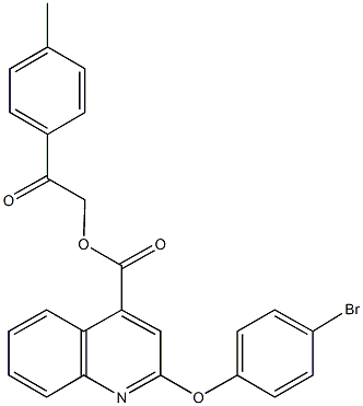 2-(4-methylphenyl)-2-oxoethyl 2-(4-bromophenoxy)-4-quinolinecarboxylate Struktur