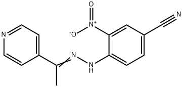 3-nitro-4-{2-[1-(4-pyridinyl)ethylidene]hydrazino}benzonitrile Struktur