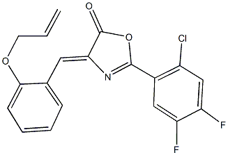 4-[2-(allyloxy)benzylidene]-2-(2-chloro-4,5-difluorophenyl)-1,3-oxazol-5(4H)-one Struktur