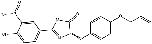 4-[4-(allyloxy)benzylidene]-2-{4-chloro-3-nitrophenyl}-1,3-oxazol-5(4H)-one Struktur