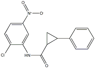 N-{2-chloro-5-nitrophenyl}-2-phenylcyclopropanecarboxamide Struktur