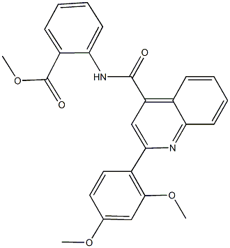 methyl 2-({[2-(2,4-dimethoxyphenyl)-4-quinolinyl]carbonyl}amino)benzoate Struktur