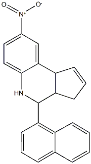 8-nitro-4-(1-naphthyl)-3a,4,5,9b-tetrahydro-3H-cyclopenta[c]quinoline Struktur