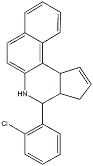 4-(2-chlorophenyl)-3a,4,5,11c-tetrahydro-3H-benzo[f]cyclopenta[c]quinoline Struktur