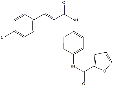 N-(4-{[3-(4-chlorophenyl)acryloyl]amino}phenyl)-2-furamide Struktur