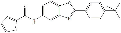 N-[2-(4-tert-butylphenyl)-1,3-benzoxazol-5-yl]-2-thiophenecarboxamide Struktur