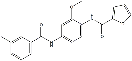 N-{2-methoxy-4-[(3-methylbenzoyl)amino]phenyl}-2-furamide Structure