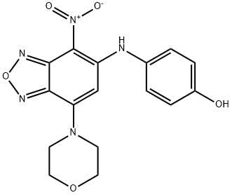 4-{[4-nitro-7-(4-morpholinyl)-2,1,3-benzoxadiazol-5-yl]amino}phenol Struktur