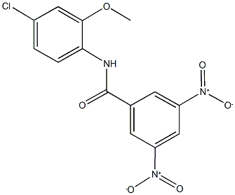 N-(4-chloro-2-methoxyphenyl)-3,5-bisnitrobenzamide Struktur