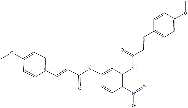 N-(2-nitro-5-{[3-(4-methoxyphenyl)acryloyl]amino}phenyl)-3-(4-methoxyphenyl)acrylamide Struktur