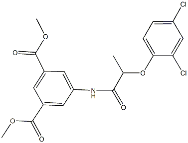 dimethyl 5-{[2-(2,4-dichlorophenoxy)propanoyl]amino}isophthalate Struktur