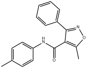 5-methyl-N-(4-methylphenyl)-3-phenyl-4-isoxazolecarboxamide Struktur