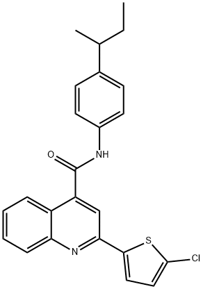 N-(4-sec-butylphenyl)-2-(5-chloro-2-thienyl)-4-quinolinecarboxamide Struktur