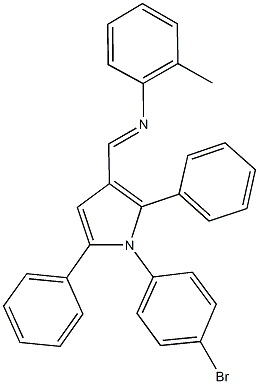 N-{[1-(4-bromophenyl)-2,5-diphenyl-1H-pyrrol-3-yl]methylene}-N-(2-methylphenyl)amine Struktur