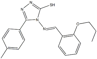 5-(4-methylphenyl)-4-[(2-propoxybenzylidene)amino]-4H-1,2,4-triazol-3-yl hydrosulfide Struktur