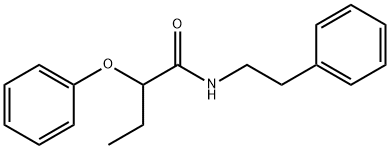 2-phenoxy-N-(2-phenylethyl)butanamide Struktur