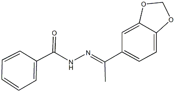 N'-[1-(1,3-benzodioxol-5-yl)ethylidene]benzohydrazide Struktur