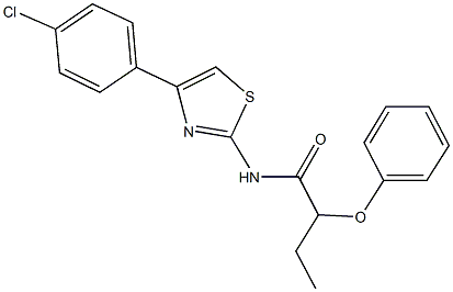 N-[4-(4-chlorophenyl)-1,3-thiazol-2-yl]-2-phenoxybutanamide Struktur