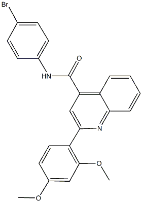 N-(4-bromophenyl)-2-(2,4-dimethoxyphenyl)-4-quinolinecarboxamide Struktur