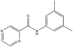 N-(3,5-dimethylphenyl)-2-pyrazinecarboxamide Struktur