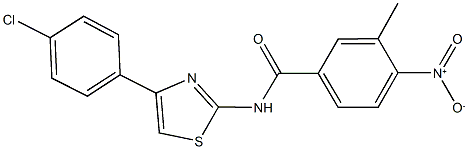 N-[4-(4-chlorophenyl)-1,3-thiazol-2-yl]-4-nitro-3-methylbenzamide Struktur