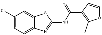 N-(6-chloro-1,3-benzothiazol-2-yl)-2-methyl-3-furamide Struktur