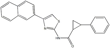 N-[4-(2-naphthyl)-1,3-thiazol-2-yl]-2-phenylcyclopropanecarboxamide Struktur