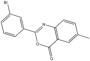 2-(3-bromophenyl)-6-methyl-4H-3,1-benzoxazin-4-one Struktur