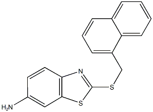 2-[(1-naphthylmethyl)sulfanyl]-1,3-benzothiazol-6-amine Struktur