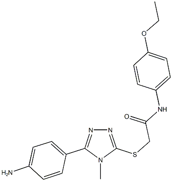 2-{[5-(4-aminophenyl)-4-methyl-4H-1,2,4-triazol-3-yl]sulfanyl}-N-(4-ethoxyphenyl)acetamide Struktur